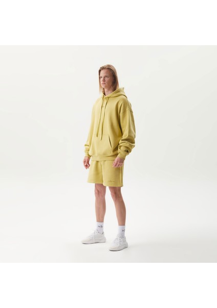 Kapüşonlu Kanguru Cepli Leak Green %100 Pamuklu Unisex Sweatshirt