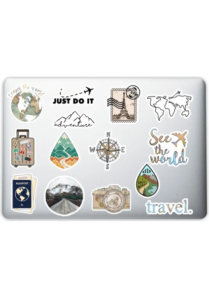 Quart Aksesuar Art Sanat Dekoratif Laptop Notebook Tablet Telefon Sticker Set 16 Quart Aksesuar