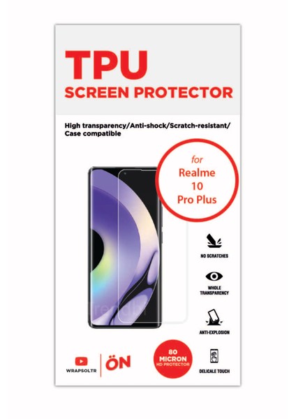 Realme 10 Pro Plus Ekran Koruyucu Tam Kapatan Hd Film