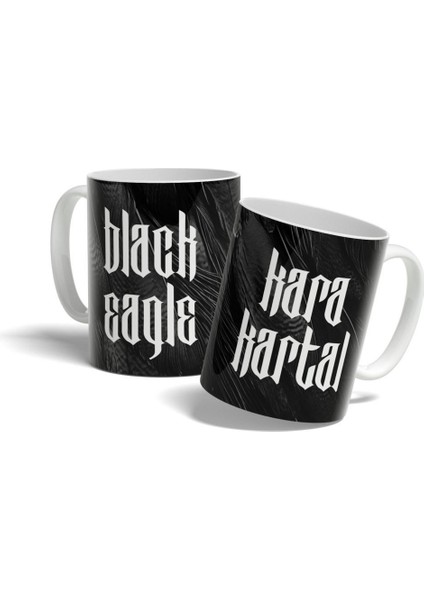 Black Eagle - Kara Kartal Baskılı Kupa Bardak