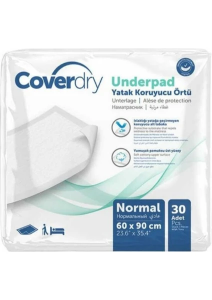 Underpad Yatak Koruyucu Örtü 30 Ped 60X90