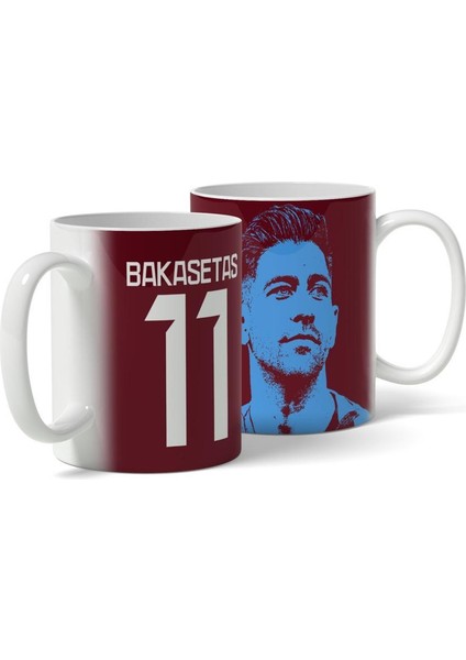 Bakasetas Bordo Tasarım Baskılı Kupa Bardak modelleri