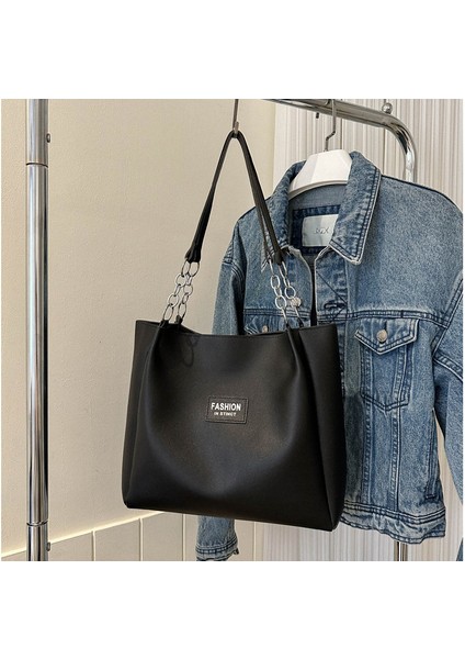 Yeni Moda Omuz Çantası Rahat Dokulu Tek Omuz Banliyö Tote Çanta (Yurt Dışından)