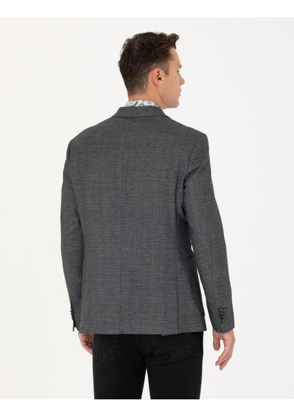 Pierre Cardin Füme Slim Fit Keten Karışımlı Blazer Ceket 50277318-VR058