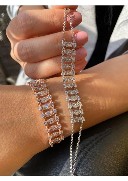 Kadın Gümüş Zirkon Taşlı Bileklik fiyatları