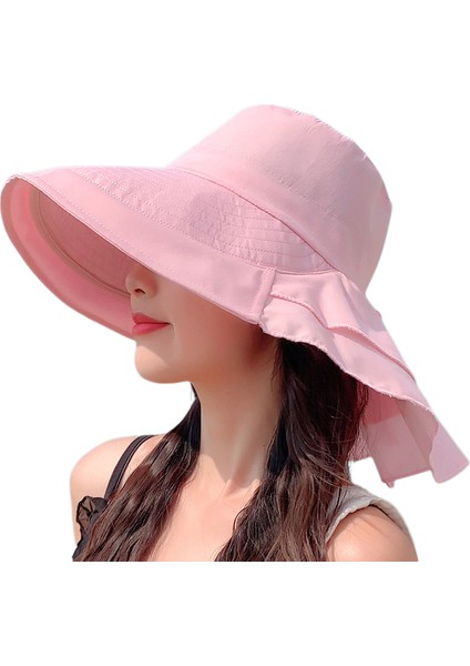 Eva Katlanabilir Plaj Şapkası - Pembe (Yurt Dışından)