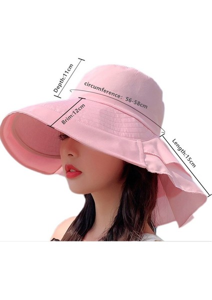 Eva Katlanabilir Plaj Şapkası - Pembe (Yurt Dışından) fırsatları