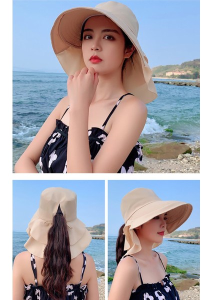 Eva Katlanabilir Plaj Şapkası - Bej (Yurt Dışından) fırsatları