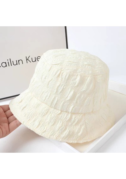 Eva Ladies Yumuşak Nefes Alabilir Kova Balıkçı Şapkası - Beyaz (Yurt Dışından)