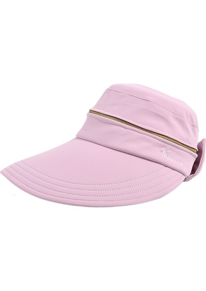 Eva Summer Big Brim Women Boş Top Şapka ile Yaz Çıkarılabilir Kap - Pembe (Yurt Dışından)