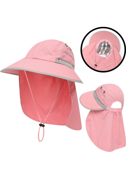 Eva Unisex Şal Su Geçirmez Anti-Kaymaz Çıkarılabilir Açık Güneş Şapkası - Pembe (Yurt Dışından)