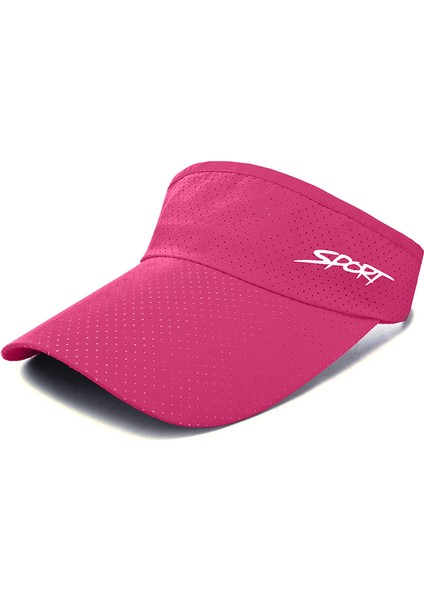 Eva Nefes Alabilen Hızlı Kuru Vizör Uv Koruması Üst Boş Şapka - Kırmızı Gül (Yurt Dışından)