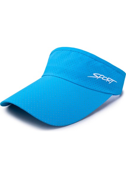 Eva Nefes Alabilen Hızlı Kuru Vizör Uv Koruması Üst Boş Şapka - Açık Mavi (Yurt Dışından)