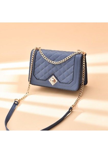 Abiye Çanta Zincir Askılı Kapitone Tote (Yurt Dışından)