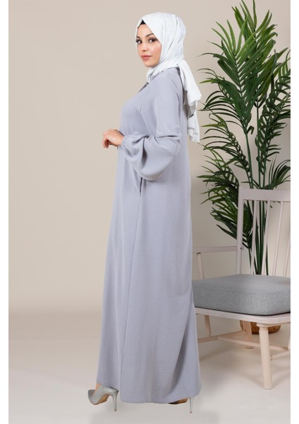 Düğme Espirili Gri Ferace 3712 fiyatları