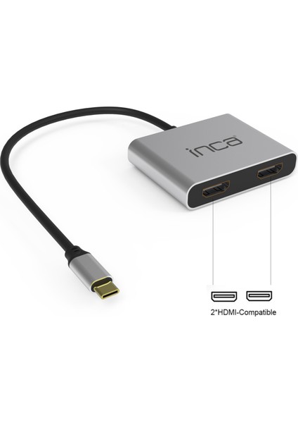 Itpc-4 USB C To 2x Hdmı 4K USB 2.0+Pd