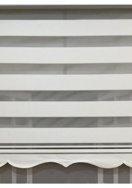 Modern Dekoratif Mikro Pliseli Zebra Stor Perde Alüminyum Kasalı - Ekru fırsatları