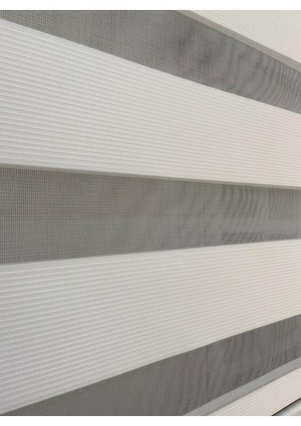 Modern Dekoratif Mikro Pliseli Zebra Stor Perde Alüminyum Kasalı - Ekru indirimleri