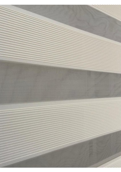 Modern Dekoratif Mikro Pliseli Zebra Stor Perde Alüminyum Kasalı - Krem