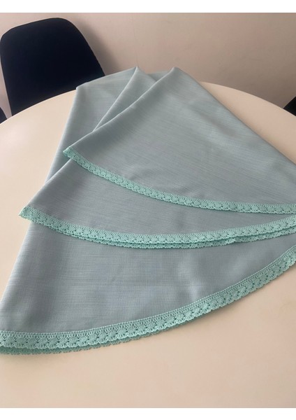 Keten Dokulu Yuvarlak Masa Örtüsü 160CM fiyatları