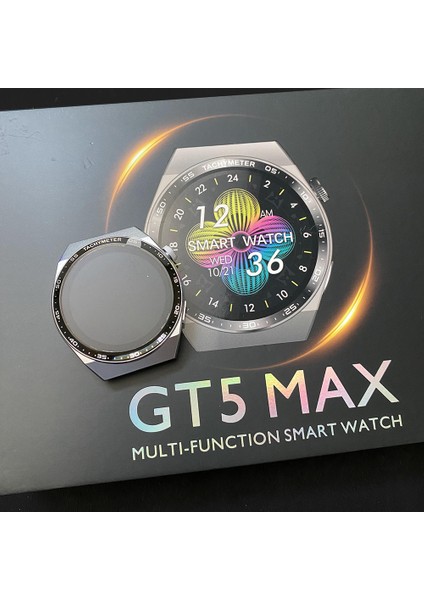 Gt5 Max 46MM Silikon+Metal Çift Kordonlu Bt Çağrı Özellikli Watch Classic Series 2023 Akıllı Saat