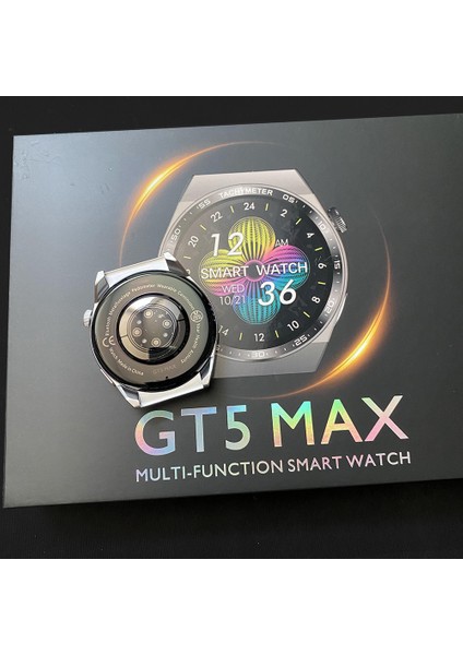 Gt5 Max 46MM Silikon+Metal Çift Kordonlu Bt Çağrı Özellikli Watch Classic Series 2023 Akıllı Saat