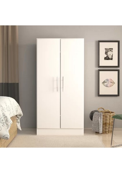 Serenity 2 Kapaklı Gardırop, Elbise Dolabı, Çok Amaçlı Dolap, Mdf, M-GRD01