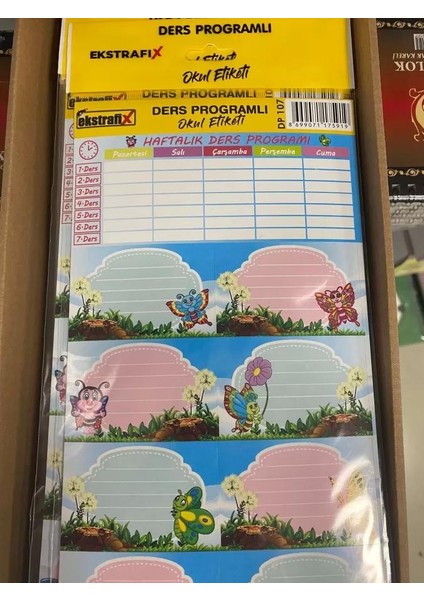 Okul Etiketi Ders Programlı Dp 107 / Ekstrafix