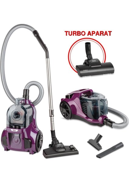 Ranger Comfort Turbo Başlıklı Toz Torbasız Elektrikli Süpürge-Mor