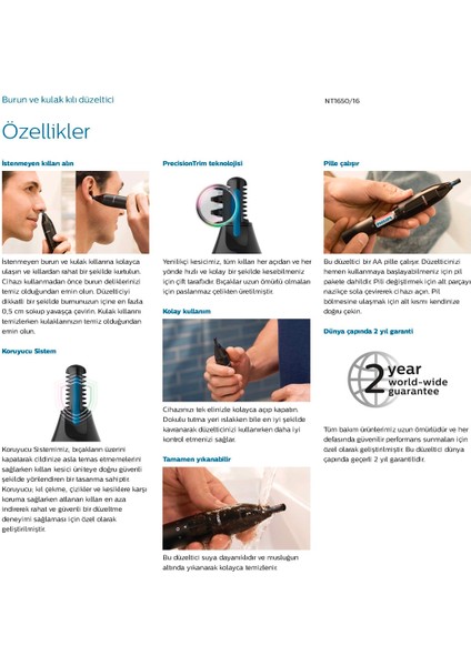 Kulak Burun Tüy Kıl Kesme Makinesi Evrekala Nose Trimmer