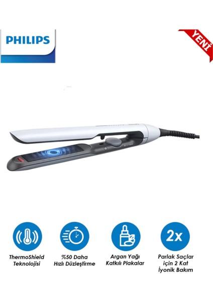5000 Series Saç Düzleştirici ;argan Yağı Katkılı Plakalar, Thermo Shield Teknoloji