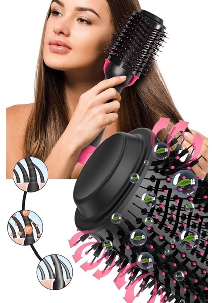 1200W Serica Turbo 3 In 1 Saç Şekillendirici Fön Tarağı 3in1 Kurutma Düzleştirme Tarağı fırsatları