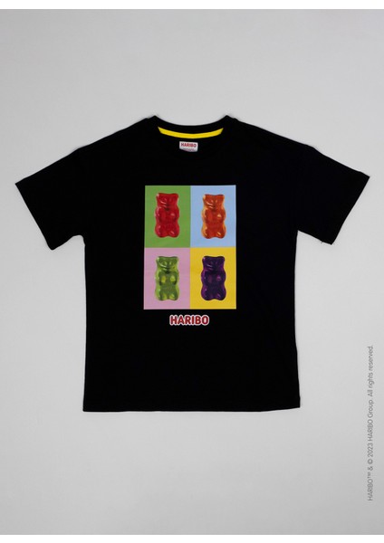Baskılı Siyah Erkek Çocuk T-Shirt HRBTXT011 fırsatları