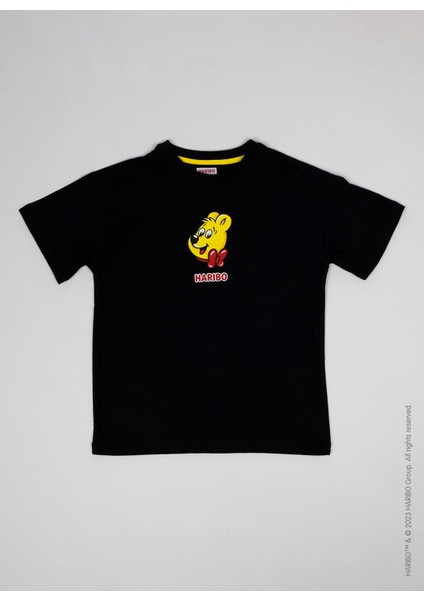 Baskılı Siyah Erkek Çocuk T-Shirt HRBTXT109 fırsatları