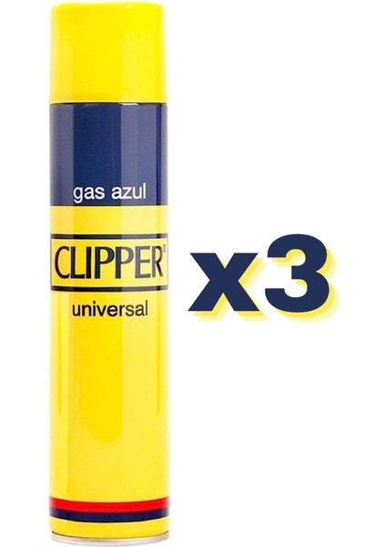 Clipper Çakmak Gazı 250 ml Gas Azul 3 Adet