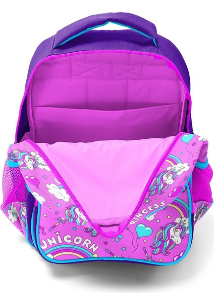 Kids Mor Açık Pembe Unicorn Desenli 3'lü Okul Çanta Seti SET0123404 modelleri
