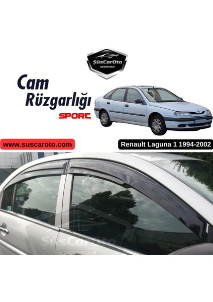 Renault Laguna 1 1994-2002 Uyumlu Mugen Cam Rüzgarlığı Seti Piano Black 4'lü