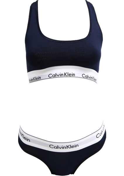 Calvin Klein Mavi Kadın Çamaşır Takımı 000QF6703E