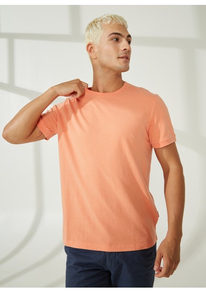 Bisiklet Yaka Pembe Erkek T-Shirt A266T2T02-