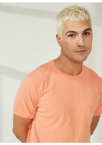 Bisiklet Yaka Pembe Erkek T-Shirt A266T2T02- modelleri