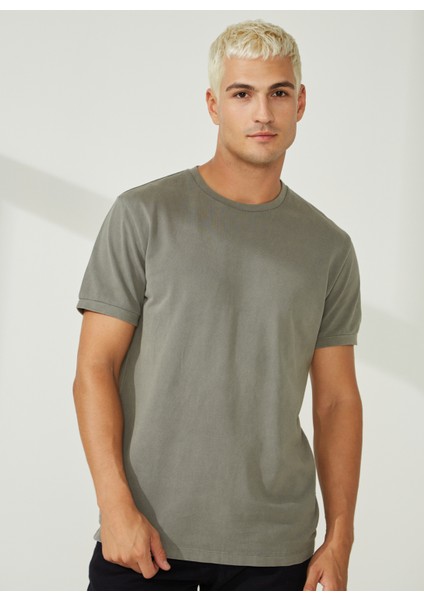 Bisiklet Yaka Gri Erkek T-Shirt A266T2P02- modelleri