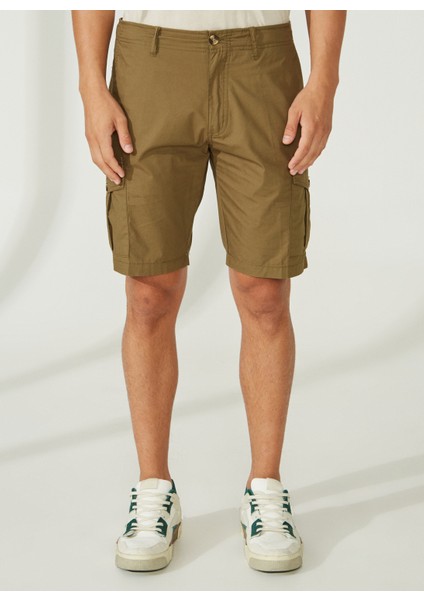 Normal Bel Slim Fit Yeşil Erkek Bermuda Şort A261BILL334NG332- fiyatları