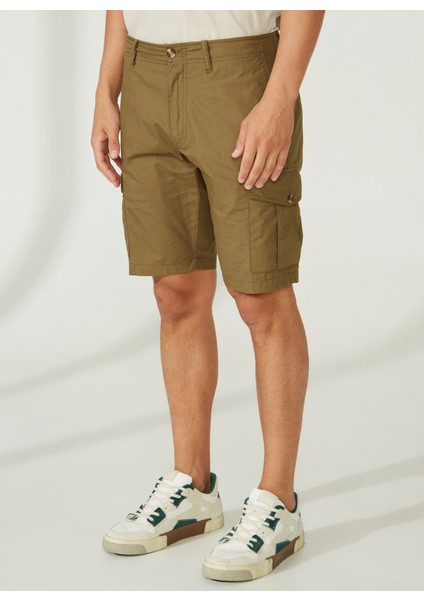 Normal Bel Slim Fit Yeşil Erkek Bermuda Şort A261BILL334NG332- modelleri