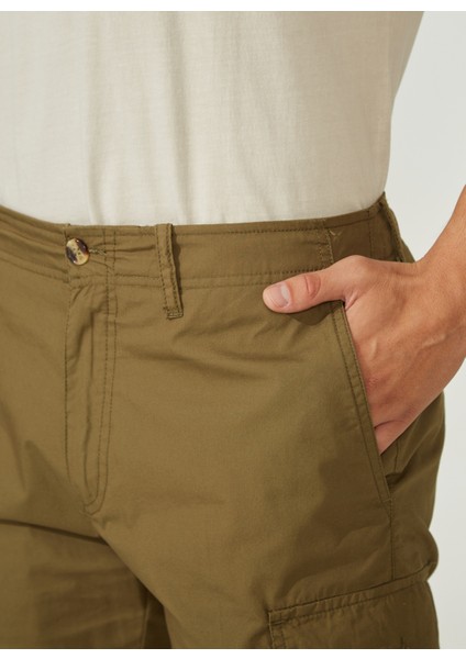 Normal Bel Slim Fit Yeşil Erkek Bermuda Şort A261BILL334NG332- fırsatları