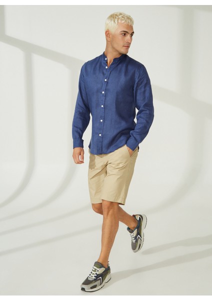 Normal Bel Slim Fit Kahve Erkek Bermuda Şort A261NAT99NG332-