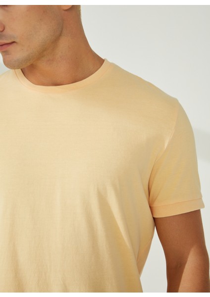 Bisiklet Yaka Sarı Erkek T-Shirt A266T2T02- fırsatları