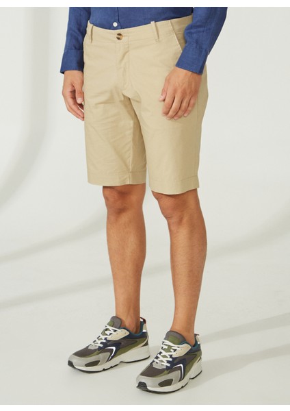 Normal Bel Slim Fit Kahve Erkek Bermuda Şort A261NAT99NG332-