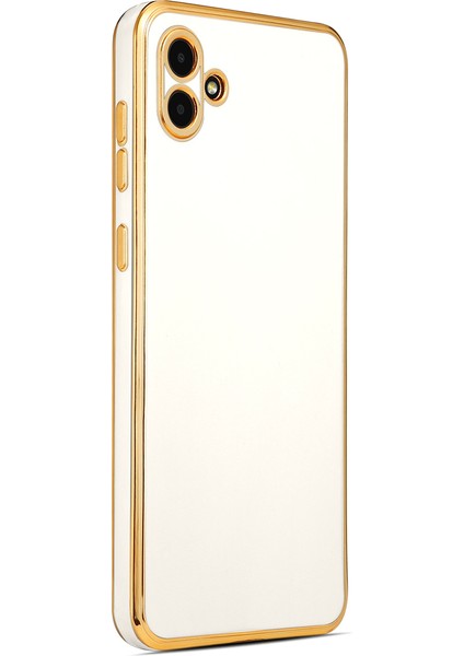 Samsung Galaxy A04 Kılıf Parlak Kenarlı Kamera Korumalı Yumuşak Silikon Kılıf