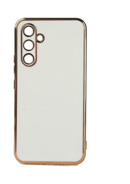 Samsung Galaxy A34 Kılıf Parlak Kenarlı Kamera Korumalı Yumuşak Silikon Kılıf