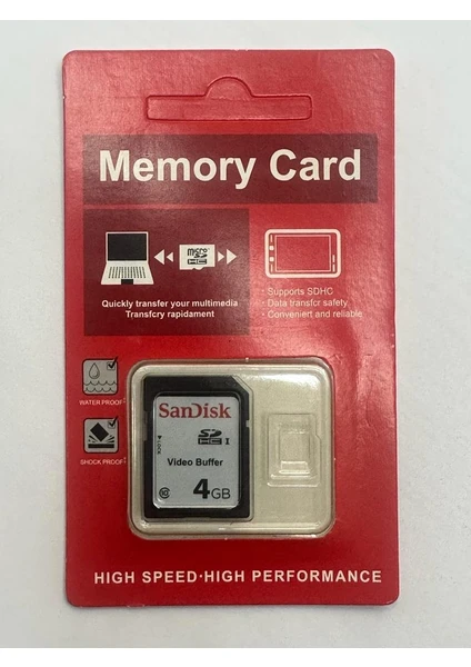 4 GB Sd Kart 4 GB Fotoğraf Makinası Hafıza Kartı